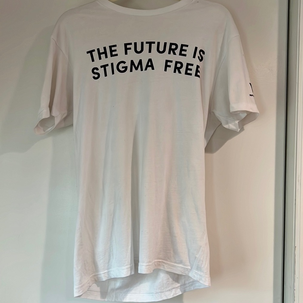 SAKS The future is stigma free logo tshirt